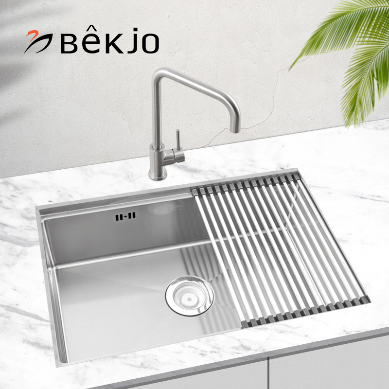 Korean white bird sink manual tank series Single sink Under the table Taichung installation of small R-angle basin Holm660