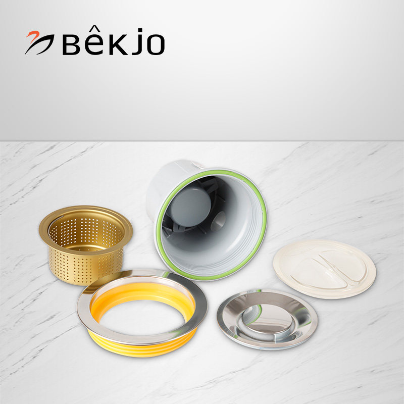 South Korea Import White Bird Sink Single Sink Underwater water Drainer Full Sewer accessories Lower Bucket Safeguard