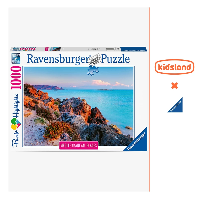 Пазл Ravensburger для взрослых самолёт городская панорама, Средиземноморский пейзаж 1000 деталей, игрушки для снятия стресса