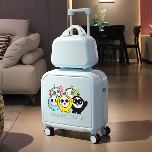 Мультяшный чемодан с сидением для мальчиков, 18 дюймов