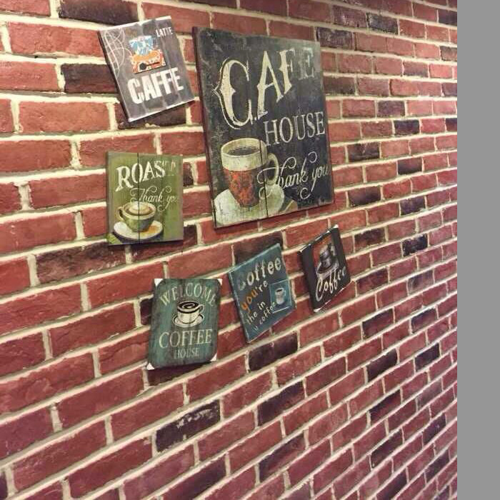 Red cultural brick red brick antique brick exterior wall brick villa outdoor balcony cement brick artificial cultural fossil background wall