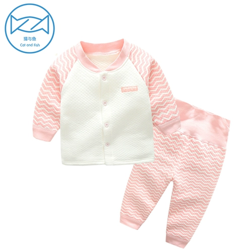 Детское удерживающее тепло нижнее белье подходит для мужчин и женщин, бандаж пупочный, хлопковый детский комплект, стеганое зимнее термобелье, высокая талия