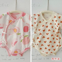 Персиковый розовый край + жаккардовая хлопчатобумажная ткань с антикварным красным сердцем