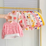 Детская утепленная приятная телу футболка, хлопковое детское термобелье, демисезонный пуховик, высокий воротник, в западном стиле