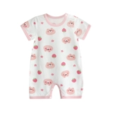 Летнее детское боди для девочек для новорожденных, хлопковая пижама, тонкая летняя одежда, короткий рукав, 0-2 лет