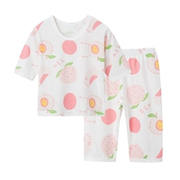 Персик с полным принтом с рукавами из семи четвертей