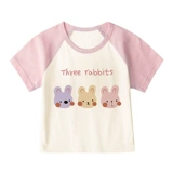 Летняя детская тонкая футболка с коротким рукавом для девочек, хлопковая летняя одежда, детская одежда