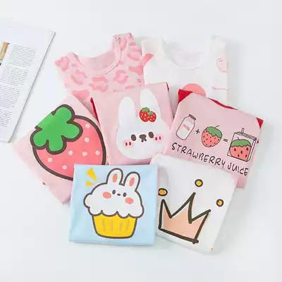 Children's short-sleeved summer baby baby cotton half-sleeved shirt Korean girl summer dress