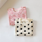 Хлопковая детская толстовка для девочек, куртка, осенняя, в корейском стиле, в западном стиле