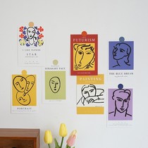 ins style literary Wall Wall decoration card wall stickers dormitory room layout bedroom oil painting stickers