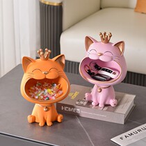 Porch home living room key ornaments modern storage lucky cat light luxury decorations housewarming new home wedding gift