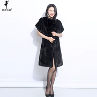 Hoàng đế tím 澜 Phụ nữ 2019 mới lông chồn toàn bộ lông chồn nửa áo dài tay áo SD974 - Faux Fur áo dạ lông cừu