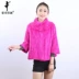 Purple Emperor Shaw Womens 2018 Mới Cổ áo Lông chồn Lông Rơm Bán buôn Áo khoác ngắn của mẹ SD70905T - Faux Fur các mẫu áo lông đẹp Faux Fur