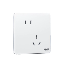 Delixi ultra-thin switch socket panel cream style one open five-hole with switch multi-hole dual control home 290 white