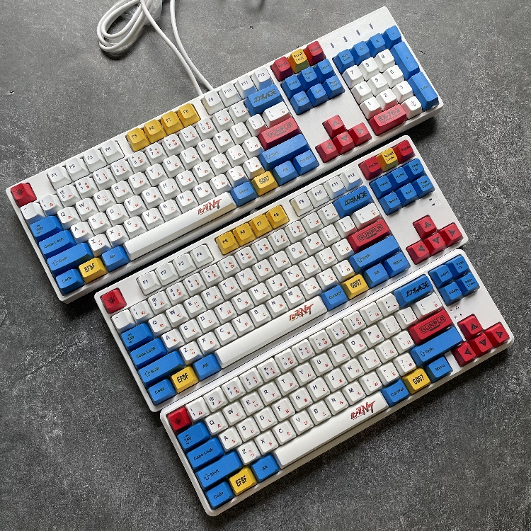 Mobile Suit Gundam Mechanical Keyboard 68/87/104 Keys Blue Red Black Wired Wireless Marquee High-Tech Plug-In
