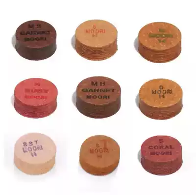 Japanese magic leather head gem nine-ball pole leather head Yang Fan with Maori Big Head Red Coral Pearl skin 14mm