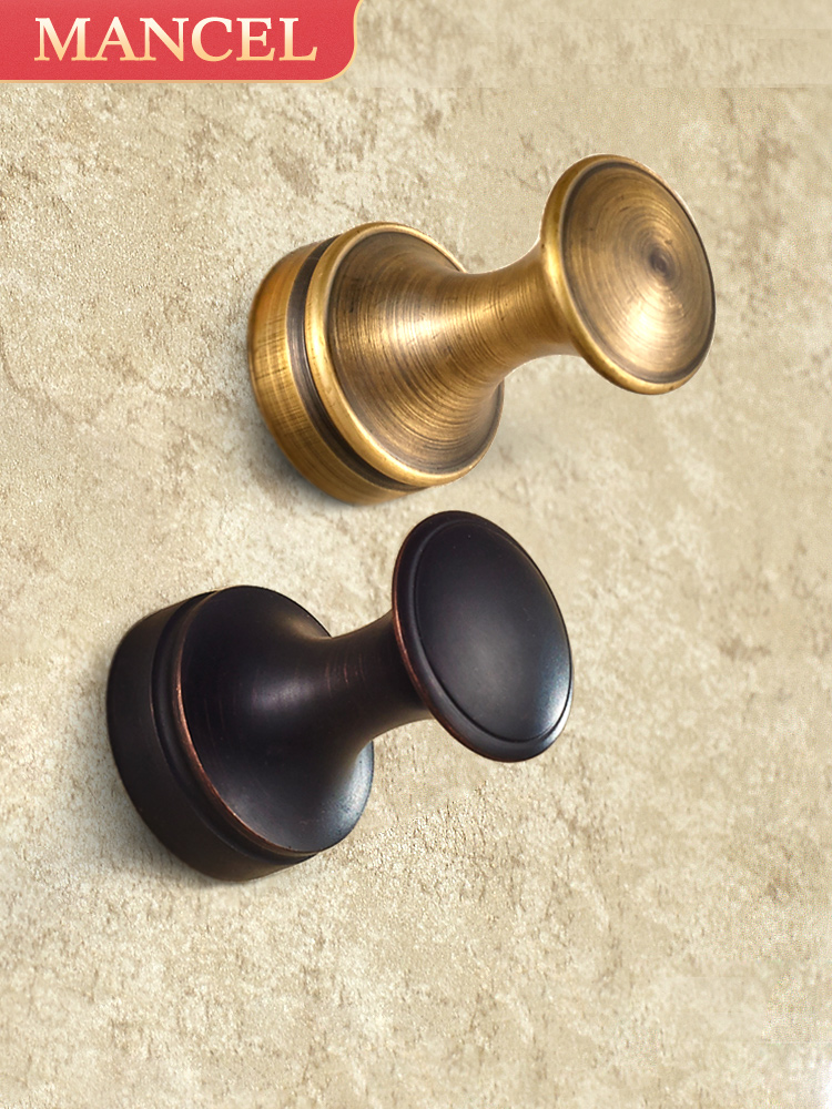 Hanging hook Single bathroom punch-free wall hanging wall coat hook Black powder room toilet clothes towel hook