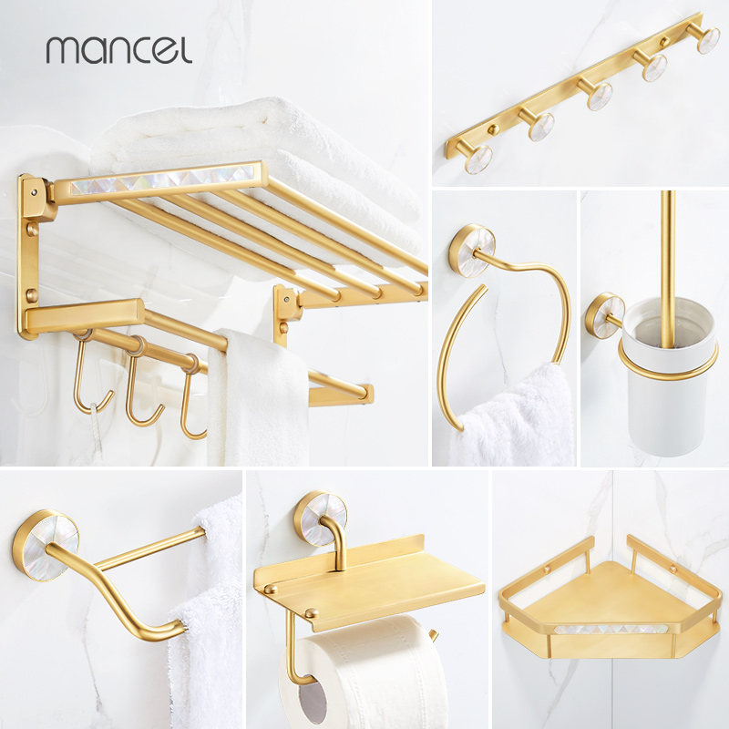 Light Extravagant High-end Towel Rack Mesh Red Gold Makeup Room Folding Bath Towel Rack Bathroom Shelve Bathroom Pendant