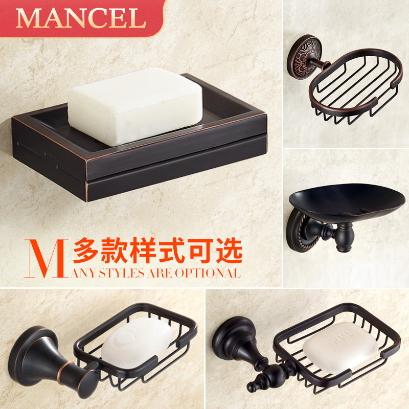 Black fat rack Fat box Wall-mounted incense rack Fat plate American powder room free hole drain incense box