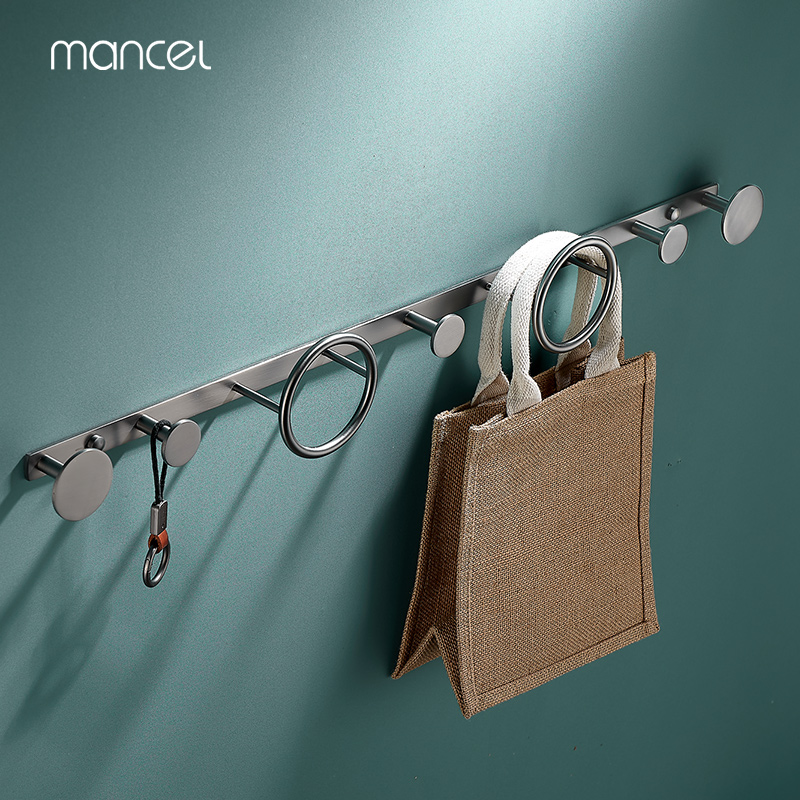 Gun ash all copper clothes hook light luxury wall hanging door behind the door Nordic porch clothes hook creative coat rack