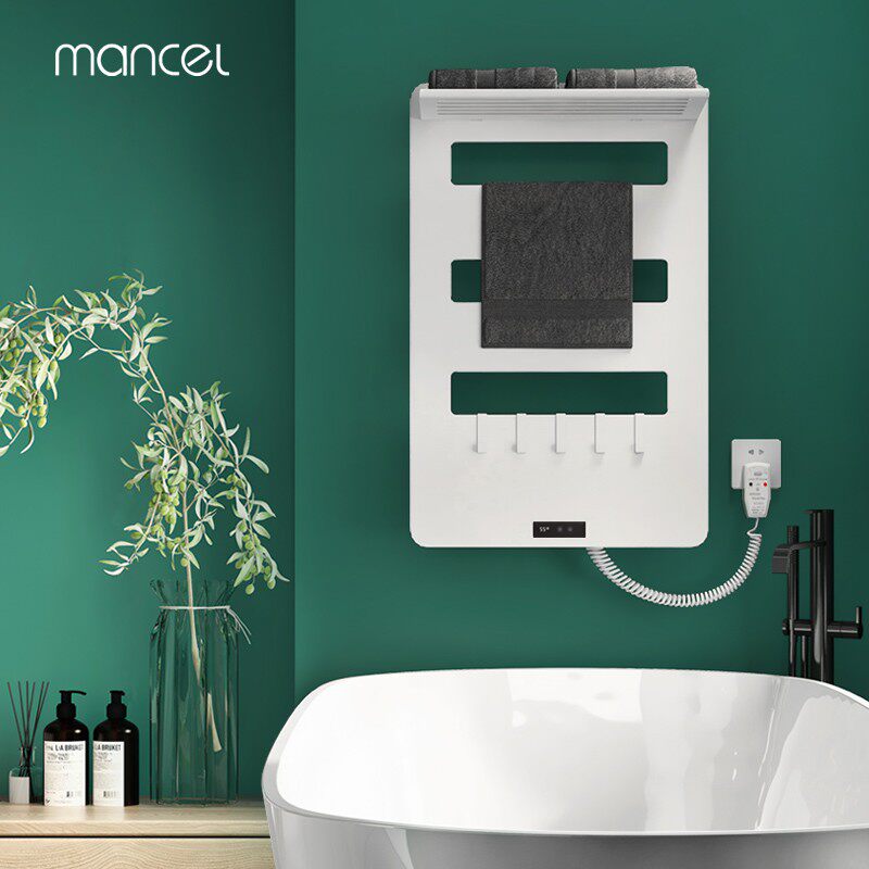 Graphene Towel Rack Smart Thermostatic Bathroom Shelving Makeup Room Extremely Narrow Electric Heating Bath Towel Drying Rack Home