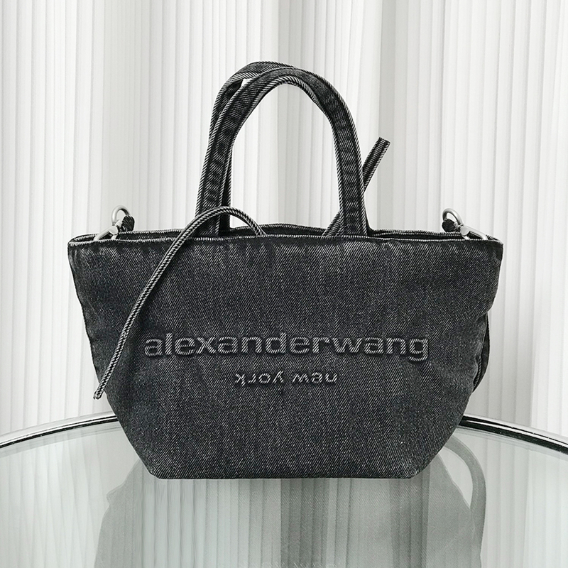 Authentic Alexander Wang Denim Canvas Tote Bag Handbag Shoulder Commuter Bag