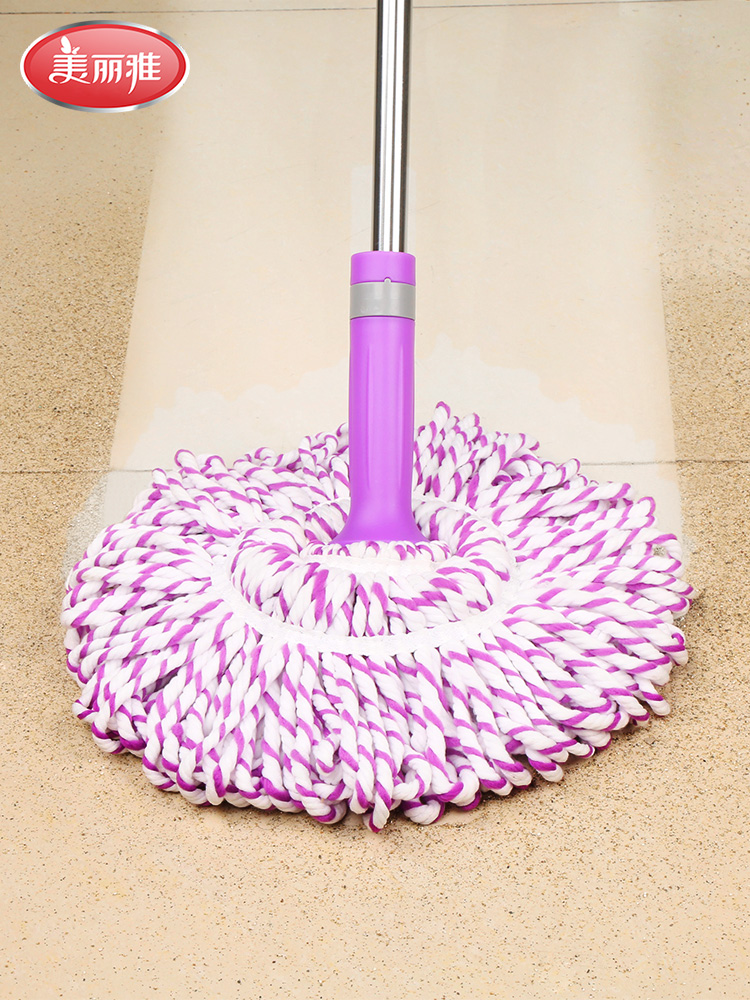 Beautiful and elegant self-screwing water mop rotating hand-free washing suction wring dry drag large household old-fashioned mop a drag clean