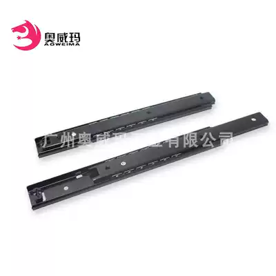 2712 two fold slide rail 1 2 thick steel ball silent drawer guide rail 8 inch two slide rail 200mm two fold slide rail
