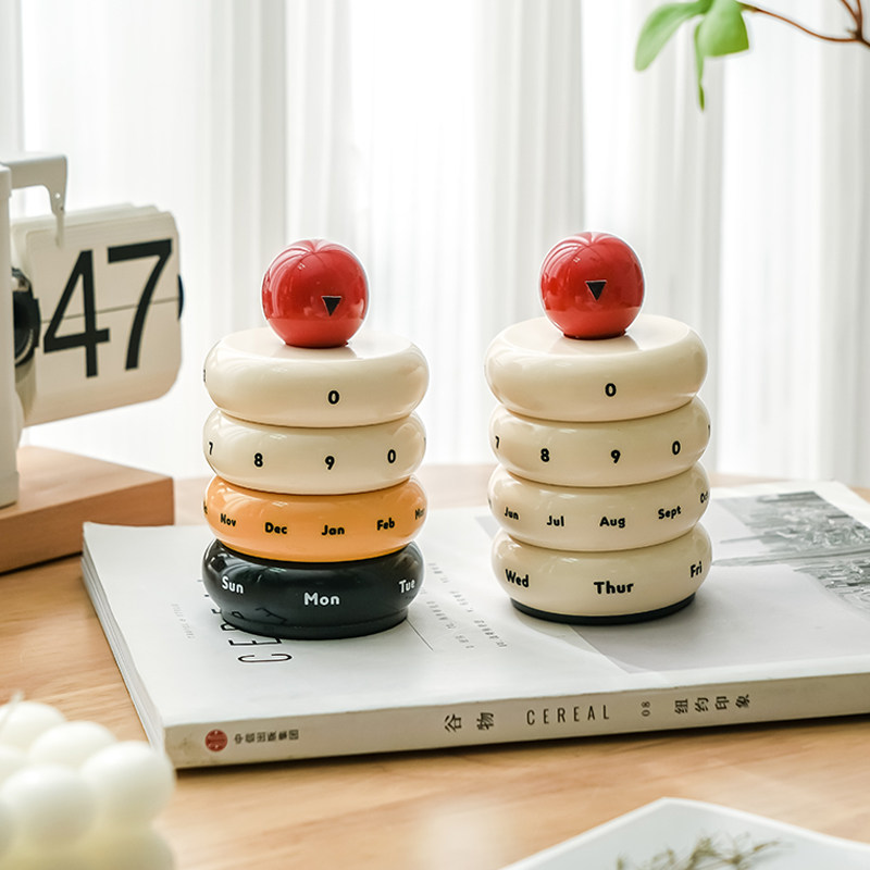 Mini-desk calendar High face value Interior Decoration Pendulum high level Sensation Small Crowdnet Red Manual Perpetual Calendar Creative Calendar-Taobao