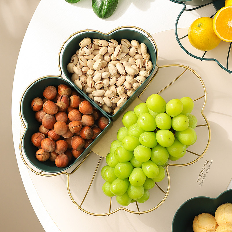 Iron net red fruit plate living room household coffee table display high-end fruit basket light luxury wind small exquisite creative snack basket