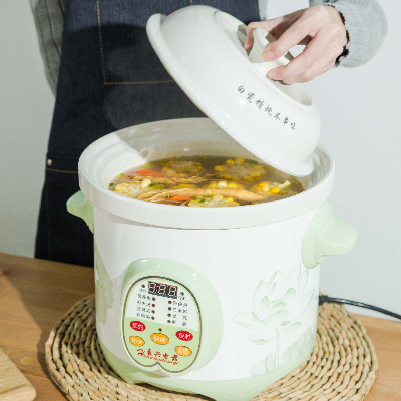 Casserole Saucepan Soup Domestic Large Sand Pot Soup Saucepan Wellness Electric Saucepan Automatic Ceramic Soup Pot Cooking Porridge Pan Intelligent Reservation