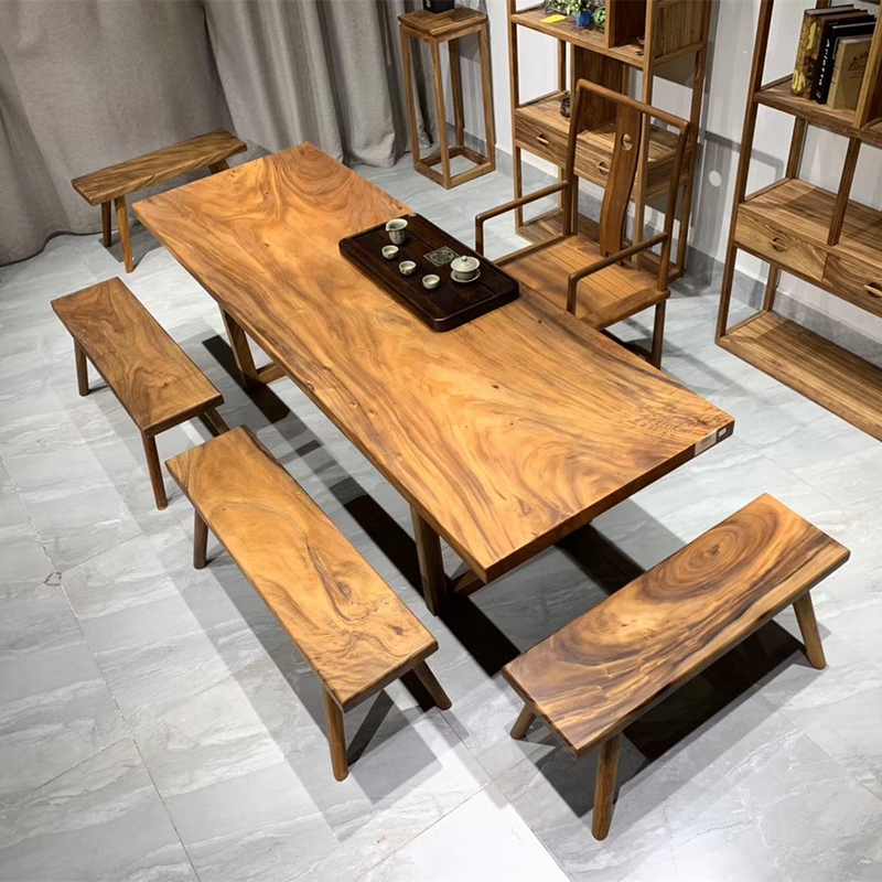South American Walnuts Wood Large Board Solid Wood Log Tea Table Tea Table Owner Desk Computer Desk Desk Bahua Okan