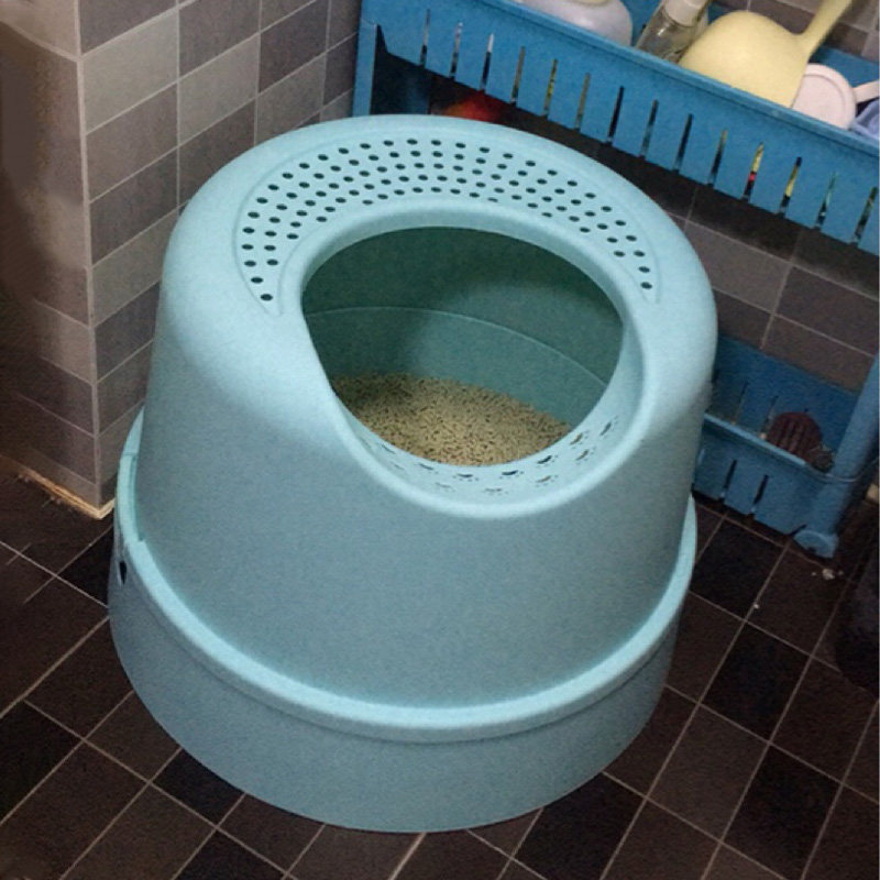 Top-entry cat litter box Splash-proof odor-proof Fully enclosed toilet leak-proof cat extra large oversized high bucket cat basin