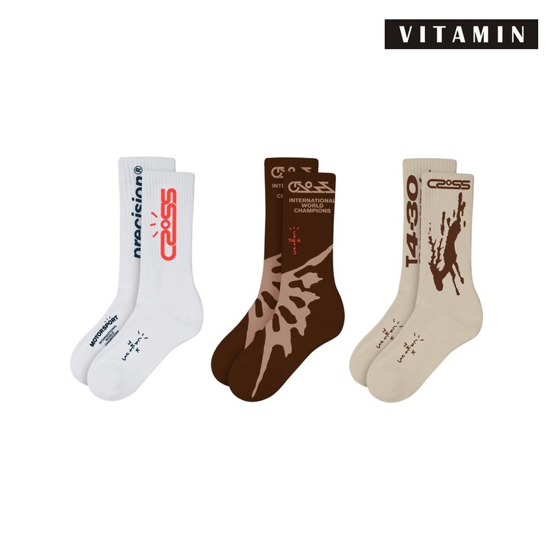 Special Offer with Free Shipping Travis Scott Crossover Socks Printed Socks Sports Long Socks Knee-High Socks