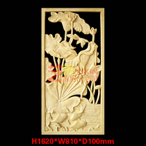 Single and double-sided hollow carp lotus translucent relief three-dimensional mural translucent sandstone wall hanging hollow partition screen