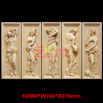 Hotel clubhouse background wall New art new artificial sandstone relief bath center European-style girl bathing figure sculpture