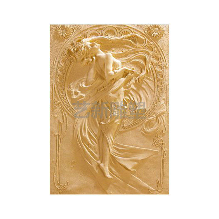 New art New artificial sandstone embossed European style Beauty Girl Cubic Sculpture Villa Landscape Background Wall Fresco Custom