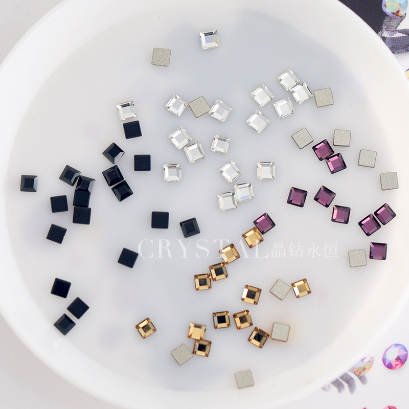 Authentic Austrian Crystal Huazi 2400 Mini Square Diamonds for Nail Art Diy, Phone, Hairpin, and Rhinestone Decoration Authentic Austrian Crystal Huazi 2400 Mini Square Diamonds for Nail Art Diy, Phone, Hairpin, and Rhinestone Decoration