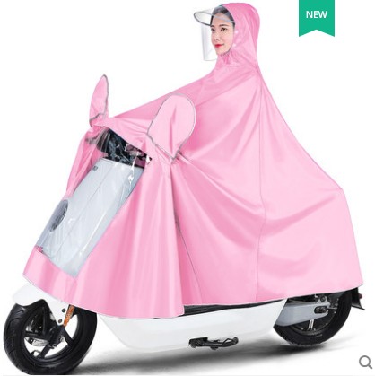 Amayar Di Moto raincoat double hat brim green source new day electric poncho male and female single double plus poncho