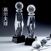 Golf Trophy Crystal Customized Creative Customized Medals Staff Games Sports Championship Souvenirs
