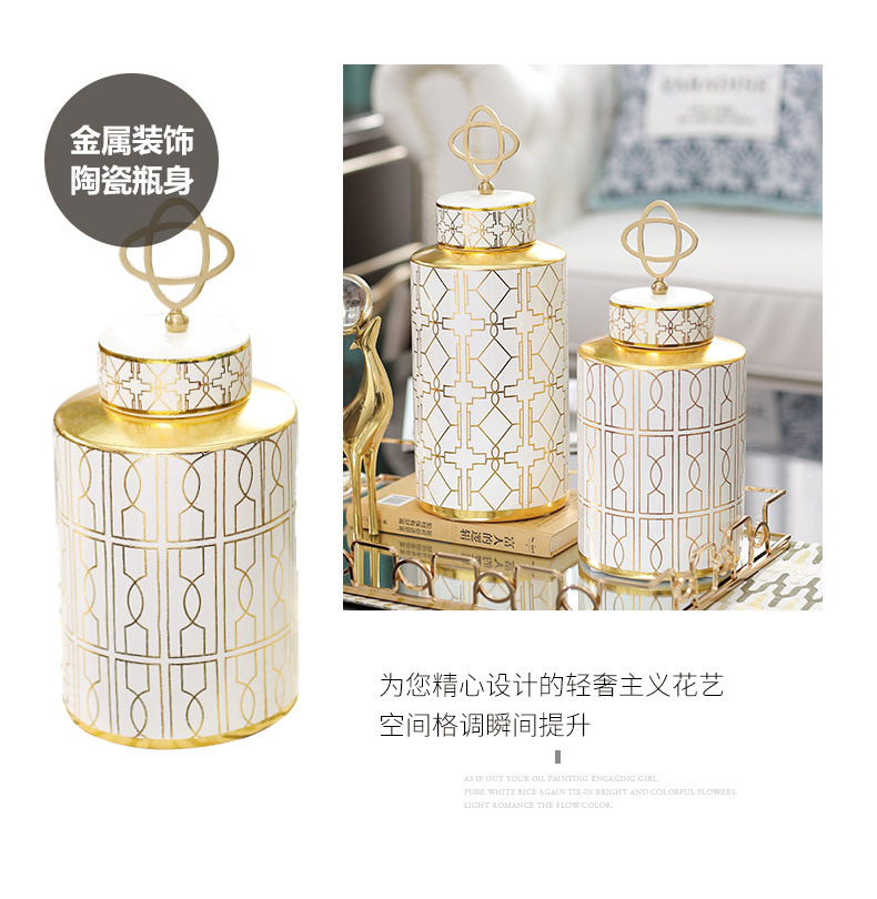 European ceramic vase furnishing articles dried flower arranging flowers sitting room contracted and I tea table of TV ark, wine table decorations