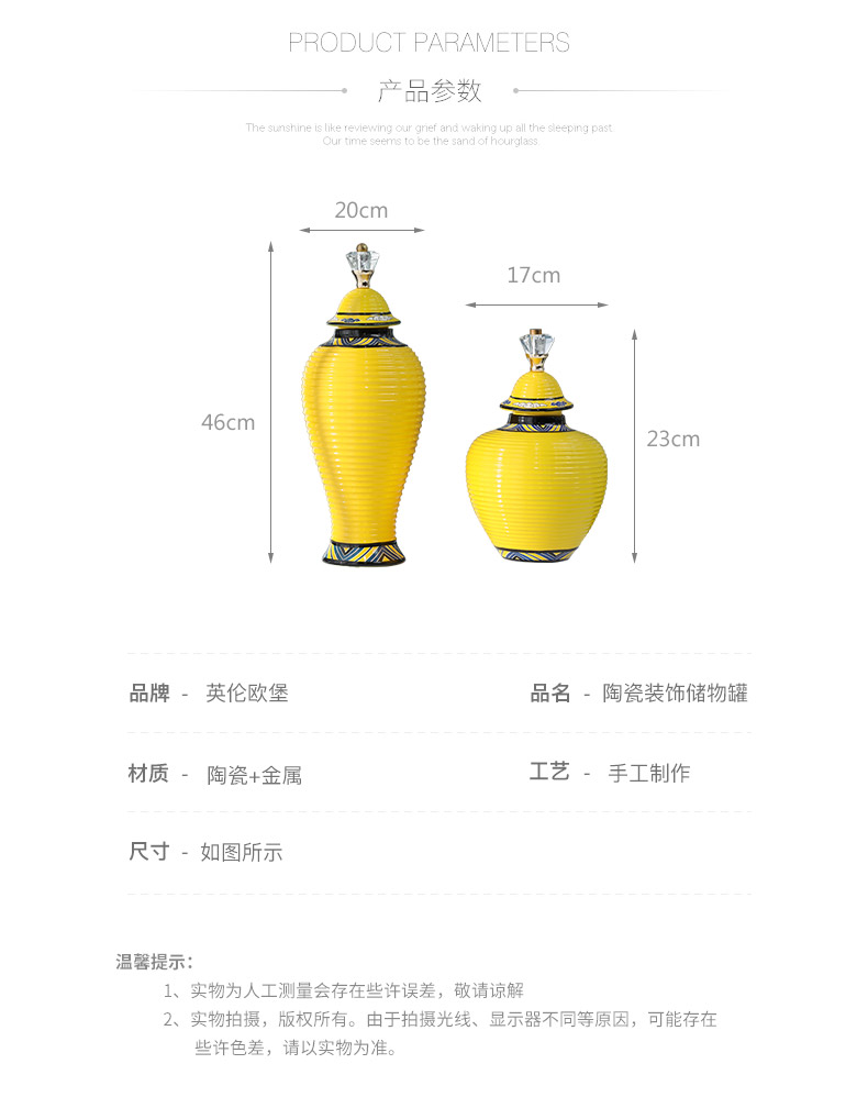 European ceramic vase furnishing articles sitting room flower arrangement of TV ark, wine table soft adornment American retro storage tank