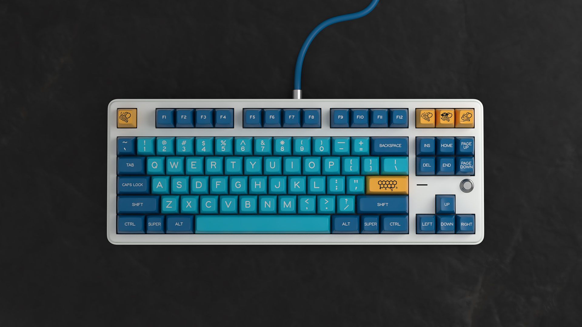 (JACK keyboard keycap custom)SP Sa DND Keycap 87BASE double blue