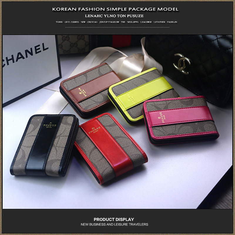 Lady Driver's License Leather Jacket Integrated Genuine Leather Walking License Bull Pika Bau Edition Driver's License Bag Driving License Clip Two-in-one