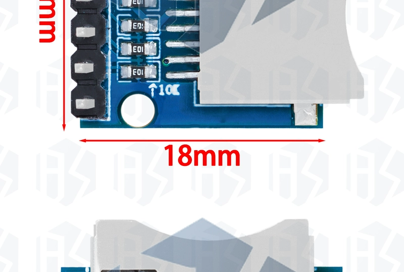 Mô-đun thẻ SD Giao diện SPI Đầu đọc và ghi thẻ TF với chip chuyển đổi cấp độ