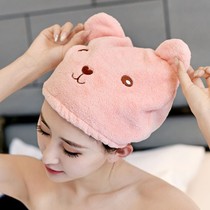 Thickened Cartoon Animal Dry Hair Hat Adult Absorbent Towel Bath Hat Cute Woman With Super Strong Hair Speed Dry Bag Headscarf