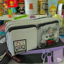 Han Edition Brief Pen Bag Girls Large Capacity Junior High School Students Pen Boxes Ins Day Ensemble Red Canvas Pen Bags Multilayer