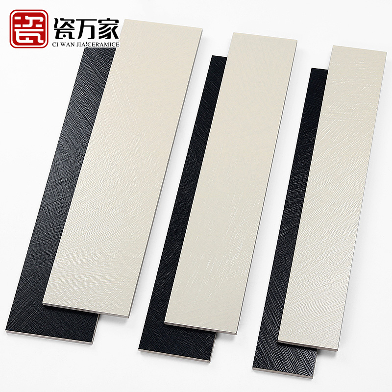 Nordic White Black Mesh skirting footrest Tile Skirting room Ground Floor Tiles Corner line Polling Line waveguide Line tiles 60