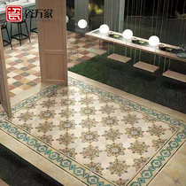 Foshan ceramic tile wave line tile living room aisle Mediterranean American retro skirting line waist line footing line