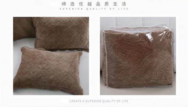 Hai mặt kim cương bông giường nhung bao gồm phía một bên nhung bông của chăn bông vải denim bông dày sang trọng - Trải giường
